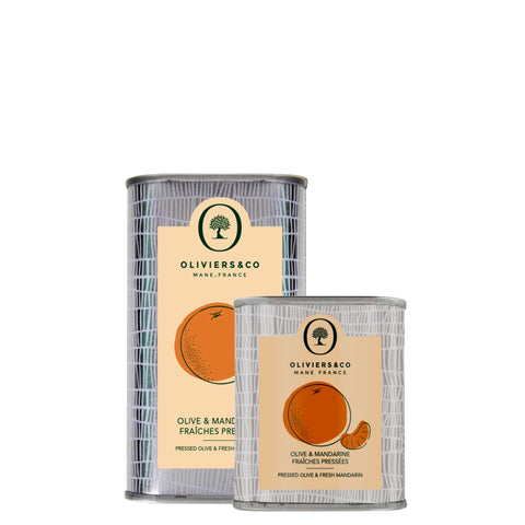 Mandarin olivenolie 250ml og 100ml fra Oliviers & Co
